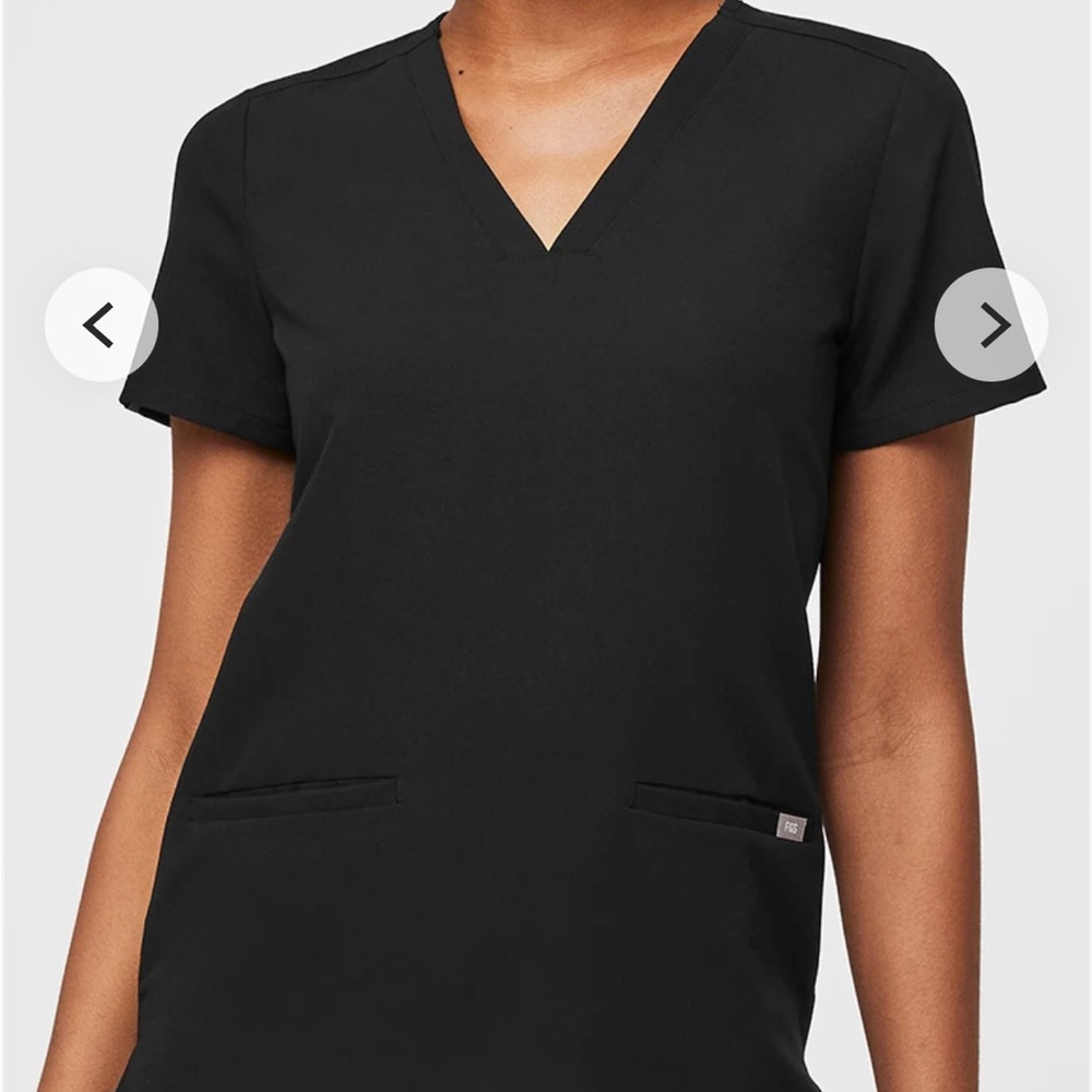 Figs Black Casma Top